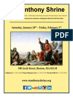 ST - Anthony Shrine: Saturday, January 28 - Friday, February 3