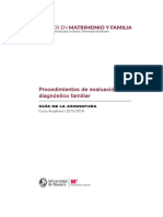 Procedimientos de Evaluación y Diagnóstico Familiar: Master en Matrimonio Y Familia