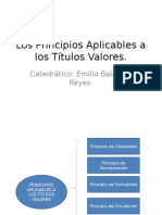 Los Principios Aplicables A Los Titulos Valores