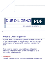 Due Diligence: Dr. Rajinder S. Aurora