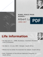 Albert Lutuli: Nobel Peace Prize Winner