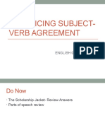 PRACTICING Subject-Verb Agreement