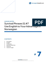 Survival Phrases S1 #7 Use English To Your Advantage in Norwegian