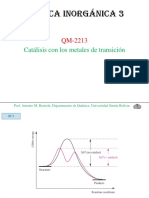 Química Inorgánica 3 Catálisis Clase 9 (Antonio Barriola)