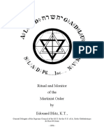 Ritual and Monitor of The Martinist Order - E Blitz PDF