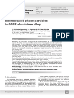 Intermetallic Phase Particles in 6082 Aluminium Alloy: Archives of Materials Science and Engineering