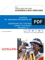 Levelling Mr. Vedprakash Maralapalle, Asst. Professor Department: B.E. Civil Engineering Subject: Surveying-I Semester: III