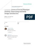 Critical Factors of Social Physique Anxiety: Exercising and Body Image Satisfaction