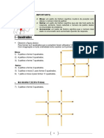 Figuras Com Palitos e Desafios de Matemáticas