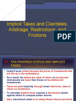 Implicit Taxes Arbitrage Restrictions and Frictions