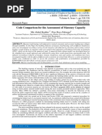 Code Comparison For The Assessment of Masonry Capacity