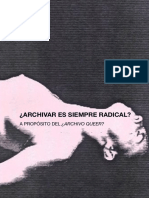 Acta#1 - ¿Archivar Es Siempre Radical - A Propósito Del ¿Archivo Queer - Del Museo Reina Sofía