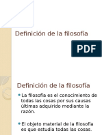 Definición de Filosofía