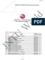 JNTU World: DATABASE MANAGEMENT SYSTEMS Unit Wise Important Questions