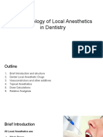 Pharmacology of Local Anesthetic in Dentistry