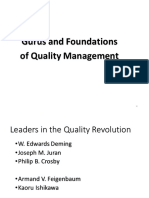 Gurus and Foundations of Quality Management