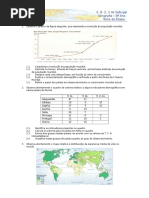 Teste Geografia Populacao 8º Ano