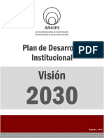 Plan de Desarrollo Institucional Vision 2030 ANUIES