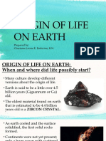 Origin of Life On Earth