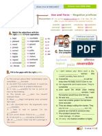 Adjective Formation Negative Prefixes PDF