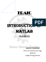 Traic Introduction of Matlab: (Basics)