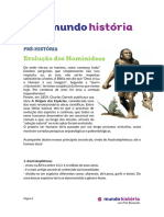 1 - Pré História - Evolução Do Hominídeos