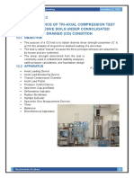 Performance of Tri-Axial Compression Test On Cohesive Soils Under Consolidated Drained (CD) Condition