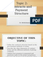 Topic 2.1 Contracts and Payment Structure