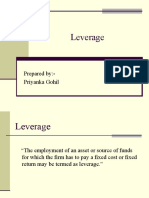 Leverage: Prepared By:-Priyanka Gohil