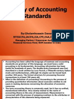 History of Accounting Standards: By:Gholamhossein Davani Nysscpa, Iacpa, Iia, Cfe, Eaa, Ima, Aia