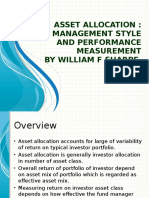 Asset Allocation: Management Style and Performance Measurement by William F Sharpe