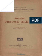 Mélanges D'histoire Générale