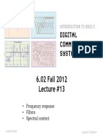 6.02 Fall 2012 Lecture #13: - Frequency Response - Filters - Spectral Content