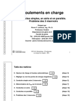 Écoulements en Charge: Conduites Simples, en Série Et en Parallèle. Problème Des 3 Réservoirs