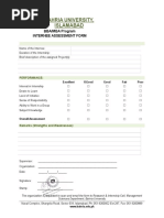 Internship Assessment Form 1