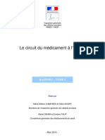 Le Circuit Du Médicament À L'hôpital: Rapport: Tome I