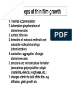 Thin Film Growth Steps