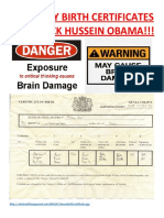 The Many Birth Certificates of Barack Hussein Obama!!! PDF