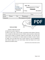 Ficha de Português Sumativa Trimestral - ADAPTADA - 2014-15