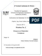 Práctica 2 Ensayos en Materiales Cerámicos