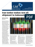 Lloyd's List Lloyd's List: Iran Tanker Makes Rare Oil Shipment To Indonesia