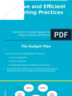 Effective and Efficient Budgeting Practices