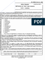 Indian Standard: Methods of Test For Cables