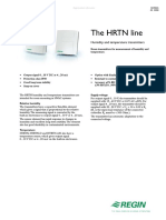 Regin Wall Mounted Humidity & Temperature Transmitter PDF