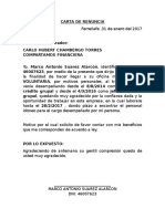 Carta de Renuncia