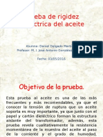 4.2 Prueba de Rigidez Dieléctrica Del Aceite