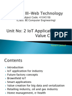 Unit 2 - IoT Applications For Value Creations