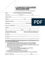 Vivian Scott Student Application Form