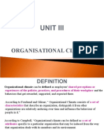 Unit V - Organisational Climate