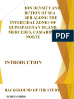 Proposal Defense Presentation On Population Density and Distribution of Sea Cucumbers in Quinapaguian Island, Mercedes, Camarines Norte